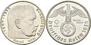 Drittes Reich 1933 - 1945 - 2 Reichsmark ... 