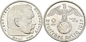 Drittes Reich 1933 - 1945 - 2 Reichsmark ... 