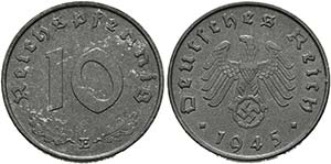 Drittes Reich 1933 - 1945 - 10 Reichspfennig ... 