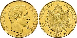 Napoleon III. 1852-1870 - 50 Francs 1857 A ... 
