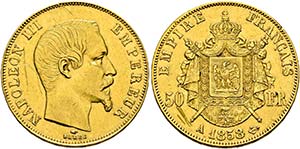 Napoleon III. 1852-1870 - 50 Francs (16,1g) ... 
