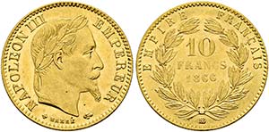 Napoleon III. 1852-1870 - 10 Francs (3,23g) ... 