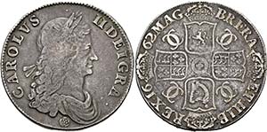 Karl II. 1660-1685 - Crown 1662 London first ... 