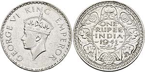 INDIEN - Lot 10 Stück; 1/4 Anna 1862, 1936; ... 