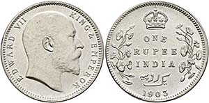 Edward VII. 1901-1910 - Rupie 1903 Kalkutta ... 