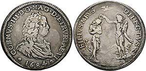 Cosimo III. Medici 1670-1723 - Piastra 1684 ... 