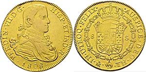 Ferdinand VII. 1808-1821 - 8 Escudos 1808 TH ... 