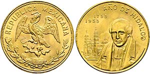 MEXIKO - 10 Pesos (8,31g) 1953 Hidalgo ... 