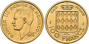 Rainer III. 1949-2005 - 100 Francs (11,6g) ... 