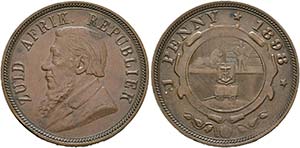 SÜDAFRIKA - Lot 2 Stück; Penny 1898 und ... 