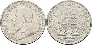 SÜDAFRIKA - Lot 3 Stück; 5 Shillings 1892 ... 