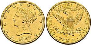 U S A - 10 Dollars 1897 O New Orleans ... 