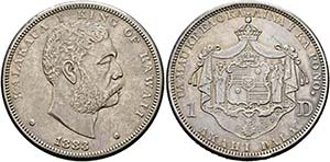 Kalakaua 1874-1891 - Dollar 1883 San ... 