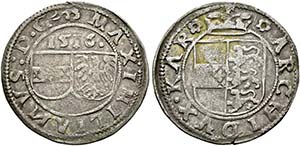 Maximilian I. 1493-1519 - Halbbatzen 1516 ... 