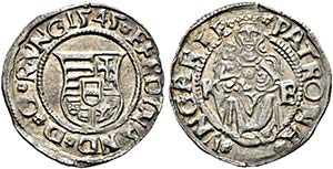 Ferdinand I. 1521-1564 - Denar 1545 KB ... 