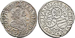 Ferdinand III. 1637-1657 - Lot 4 Stück; 3 ... 