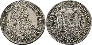 Leopold I. 1657-1705 - 1/2 Taler 1703 KB ... 