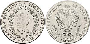 Josef II. 1765-1790 - Lot 4 Stück; 20 ... 