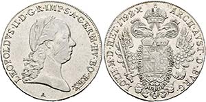 Leopold II. 1790-1792 - 1/2 Taler 1792 A ... 