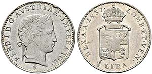 Ferdinand I. 1835-1848 - 1/4 Lira 1837 V ... 
