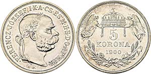 Franz Joseph 1848-1916 - 5 Korona 1900 KB ... 