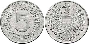 2. Republik seit 1945 - 5 Schilling 1957 ... 
