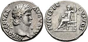 Nero (54-68) - Denarius (3,41 g), Roma, ... 