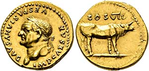 Vespasianus (69-79) - Aureus (7,39 g), Roma, ... 