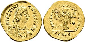Iustinianus I. (527-565) - Tremissis (1,49 ... 
