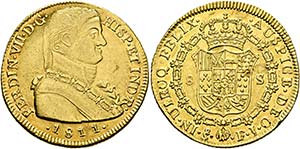 CHILE - Fernando VII. 1800-1821 - 8 Escudos ... 