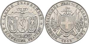 SCHWEIZ - Eidgenossenschaft - 4 Franken 1842 ... 