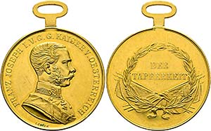 Franz Joseph 1848-1916 - Tapferkeitsmedaille ... 