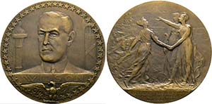 USA - AE-Medaille (68mm) 1917 von Rene ... 