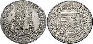 Leopold I. 1657-1705 - Taler 1690 Hall Mm. ... 