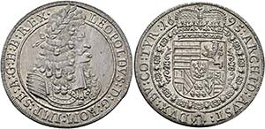 Leopold I. 1657-1705 - Taler 1695 Hall Mm. ... 