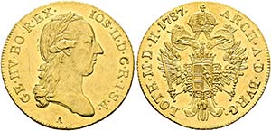 Josef II. 1765-1790 - Dukat (3,49g) 1787 A ... 