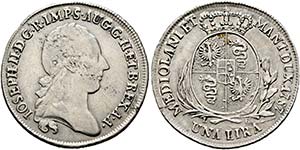 Josef II. 1765-1790 - Lira 1787 L-B Mailand ... 