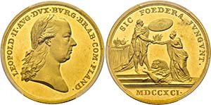 Leopold II. 1790-1792 - Goldmedaille ... 