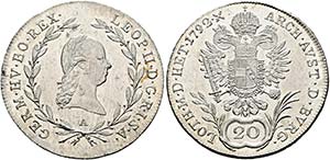 Leopold II. 1790-1792 - 20 Kreuzer 1792 A ... 