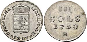 Leopold II. 1790-1792 - III Sols 1790 H ... 