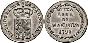Leopold II. 1790-1792 - 1/2 Lira 1791 1791 ... 
