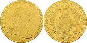 Franz II. 1792-1806-(1835) - 4 Dukaten 1806 ... 