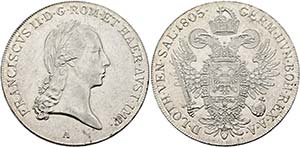 Franz II. 1792-1806-(1835) - Taler 1805 A ... 