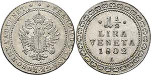Franz II. 1792-1806-(1835) - 1 1/2 Lira 1802 ... 