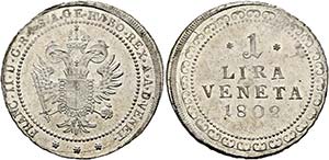 Franz II. 1792-1806-(1835) - 1 Lira 1802 ... 