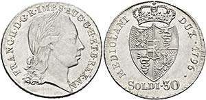 Franz II. 1792-1806-(1835) - 30 Soldi 1796 ... 