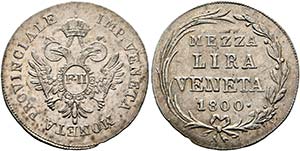 Franz II. 1792-1806-(1835) - 1/2 Lira 1800 ... 