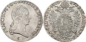 Franz I. (1792)-1806-1835 - 1/2 Taler 1809 C ... 