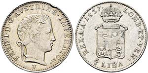 Ferdinand I. 1835-1848 - 1/4 Lira 1837 V ... 