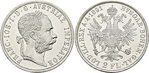Franz Joseph 1848-1916 - Doppelgulden 1891 ... 
